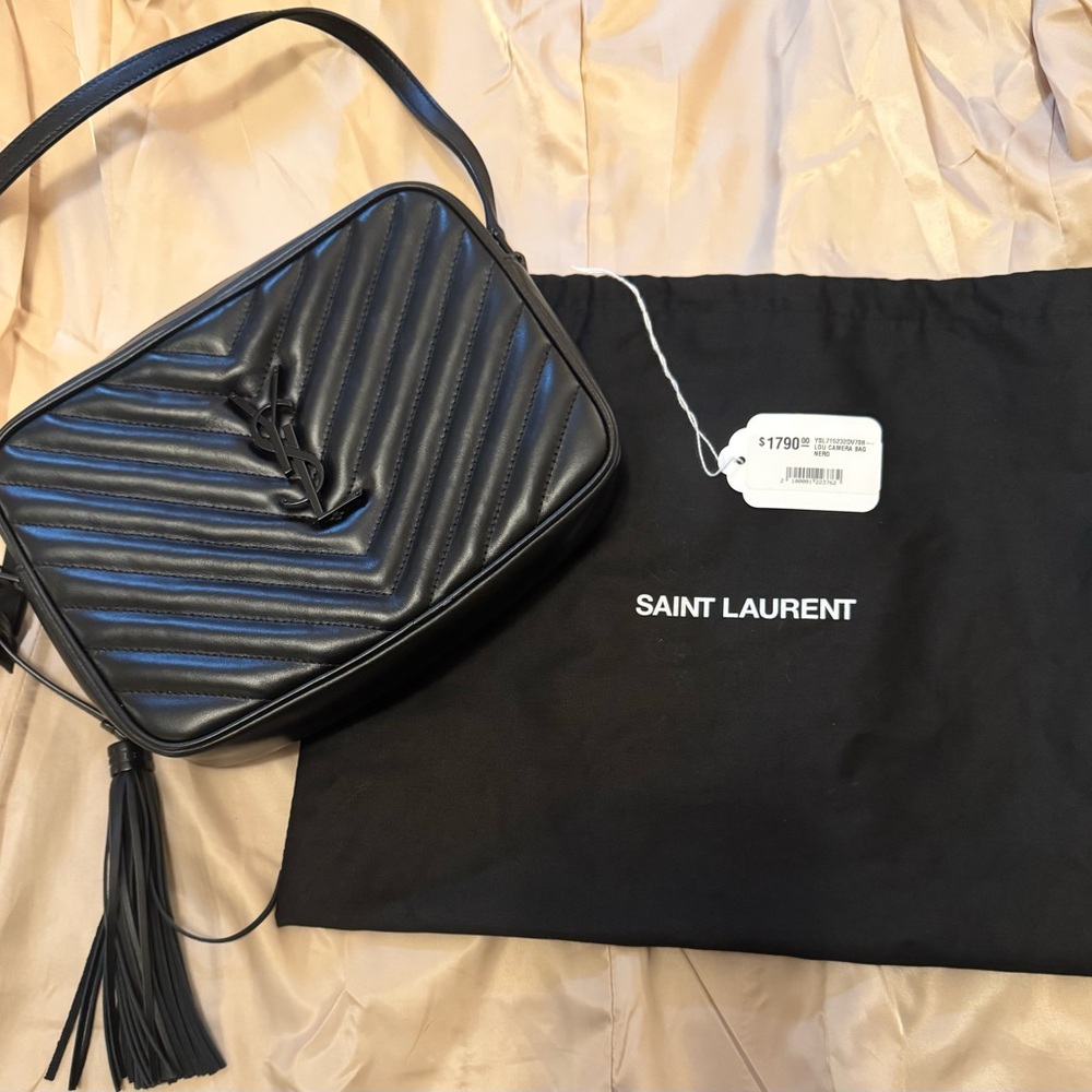 Saint Laurent Black Lou Camera Bag